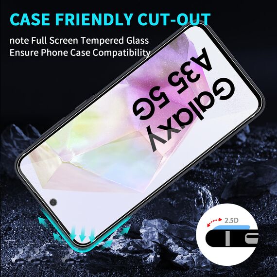 Lutree für Samsung Galaxy A35 5G für Panzerglas Schutzfolie, 3+3 Stück Schutzglas + Kameraschutz Folie, 9H Härte HD Displayschutz Bläschenfrei Anti- Kratzer Displayfolie
