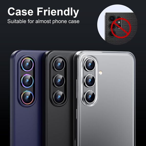 WSKEN Kameraschutz Kompatibel mit Samsung Galaxy S24+/S24 Plus 5G Kamera Schutzglas,9H Härte Kratzfest Blasenfrei, HD gehärtetes Metallglas Kamera Displayschutzfolie Film zubehör