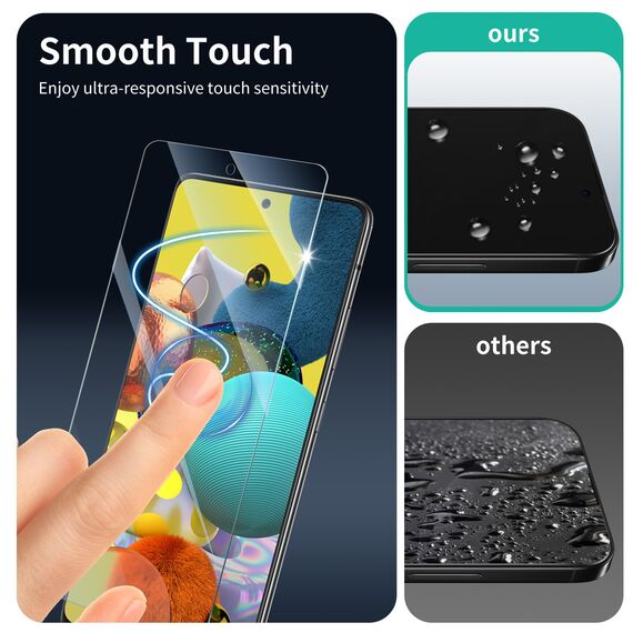 3 Stück Schutzfolie für Samsung Galaxy A51/A52/A52S/A53, Panzer Schutz Glas Folie Displayschutz, gehärtete Glasfolie, Panzerfolie Schutzglas, 9H Härte Displayschutzfolie, HD Klar, Anti- Kratzer