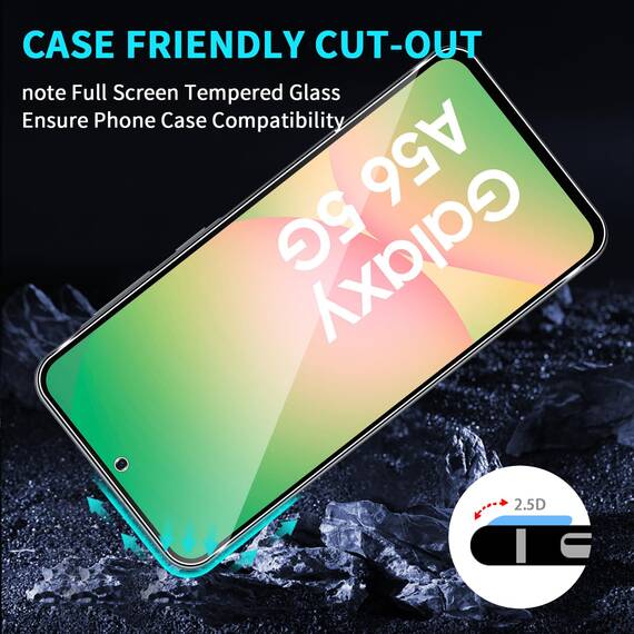 Lutree für Samsung Galaxy A56 5G für Panzerglas Schutzfolie, 3+3 Stück Schutzglas + Kameraschutz Folie, HD Bläschenfrei Displayschutz Anti- Kratzer 9H Härte Displayfolie für Samsung A56 5G