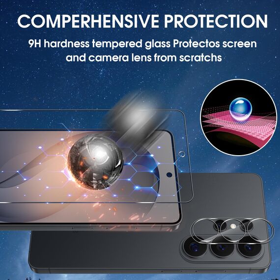 Lutree für Samsung Galaxy S26 Ultra 5G für Panzerglas Schutzfolie, 3+3 Stück Schutzglas + Kameraschutz Folie, 9H Härte HD Anti- Kratzer Bläschenfrei Displayfolie Displayschutz
