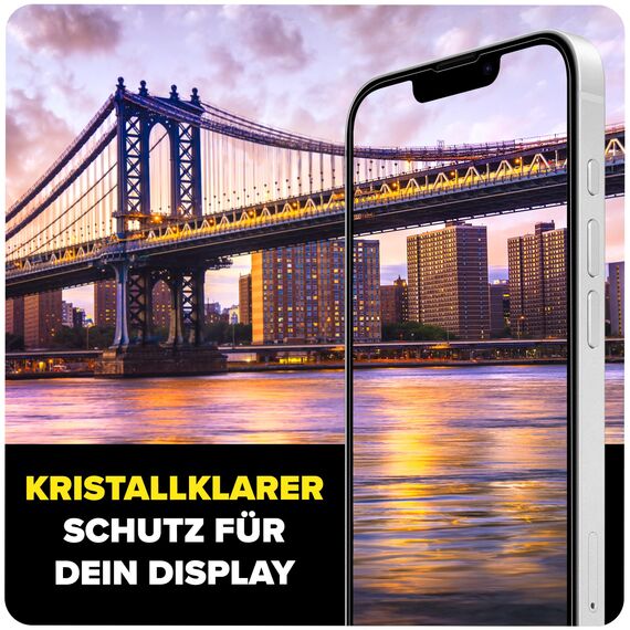 FlexiSchutz Schutzglas für iPhone 16e Schutzfolie, Screen Protector, Glas Displayschutzfolie mit praktischer Installationshilfe, Glas Folie mit Schabone, Displayschutz [2 Stück]