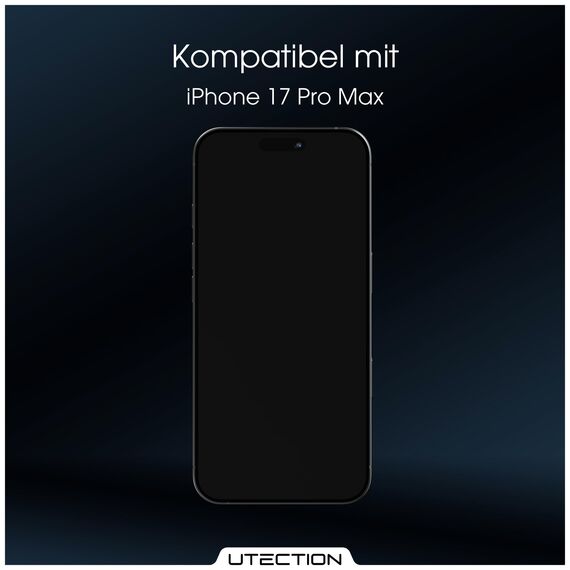UTECTION 3X Panzerfolie [Besser als Glas] für iPhone 17 PRO MAX - Unzerstörbarer Displayschutz - Perfekte passform - Schutzfolie mit ALLEN Hüllen kompatibel - Super Haptik & Kinderleichte Anbringung