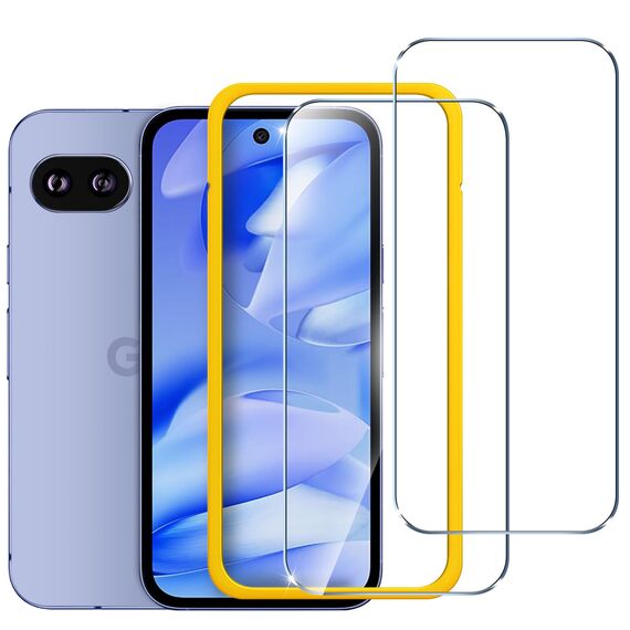 ivoler Schutzfolie für Google Pixel 9a, Panzer Schutz Glas Folie Displayschutz mit Einfaches Installationswerkzeug, 9H Härte, HD Klar, Anti-Kratz, Anti-Stoßfest, 2 Stück