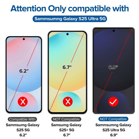 ivoler 2+2 Stück Schutz Glas für Samsung Galaxy S25 Ultra 5G, 2 Stücke Schutzfolie Mit 2 Stück Kameraschutz, 9H Härte, HD Klar, Anti-Kratz, Anti-Bläschen