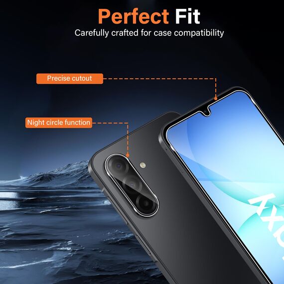 Yenwen Displayschutz für Samsung Galaxy A17 4G / 5G für Panzerglas, 3 Stück Schutzfolie mit 3 Stück Kamera schutz, 9H Härte Schutzglas Handy Folie HD Klar Panzer Schutz Glas