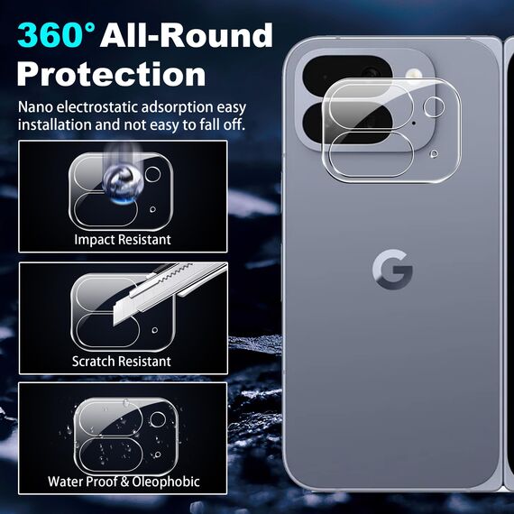 FDHYFGDY Schutzfolie für Google Pixel 10 Pro Fold Panzerglas, [2+2+2] Stück Innere TPU Displayschutzfolie + Externe Schutzfolie + Kameraschutz Folie, HD Klar, Anti-Kratzen Displayschutz