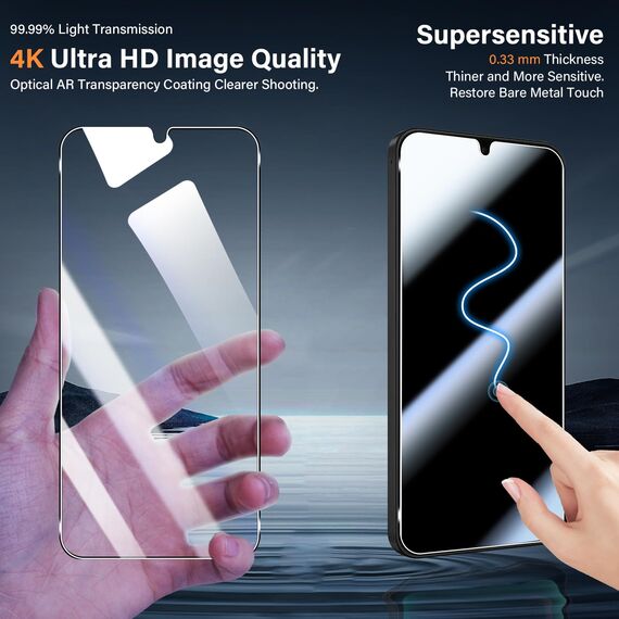 Yenwen Schutzfolie für Samsung Galaxy A26 5G für Panzerglas, 3 Stück Displayschutz mit 3 Stück Kameraschutz für Samsung A 26, 9H Härte Schutzglas Handy Folie HD Klar Panzer Schutz Glas