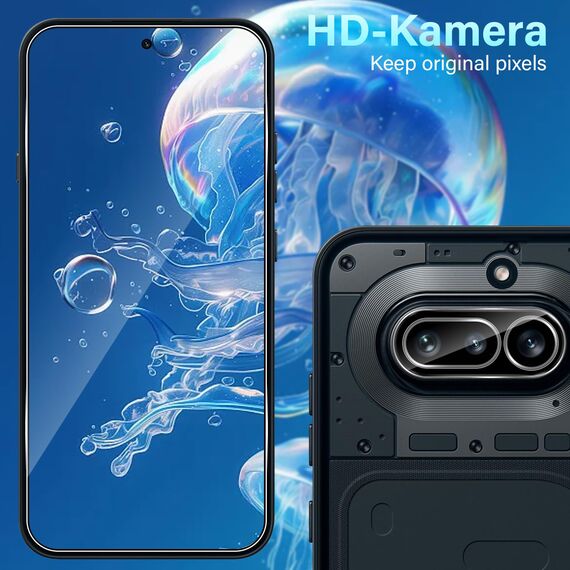 Yenwen für Panzerglas für Nothing Phone 4a Schutzfolie, 2 Stück Displayschutz mit 2 Stück Kameraschutz Glas, 9H Härte Schutzglas Handy Folie HD Klar Panzer Schutz Glas
