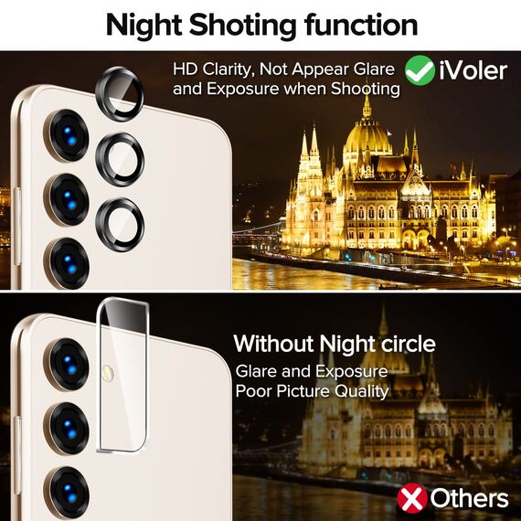ivoler 3+3 Stück Schutz Glas für Samsung Galaxy S23+ 5G / S23 Plus 5G, 3 Stücke Schutzfolie Mit 3 Stück Kamera Panzerfolie und Positionierhilfe, 9H Härte, HD Klar, Anti-Kratz, Anti-Bläschen