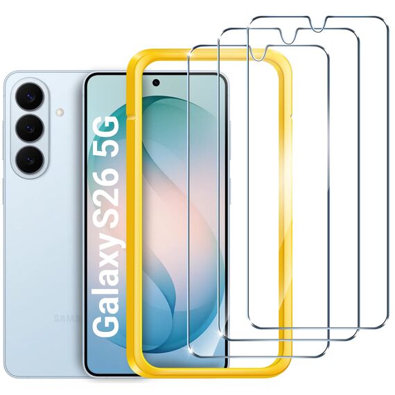 ivoler für Samsung Galaxy S26 Panzer Schutz Glas, mit Einfache Installationswerkzeug, 9H Härte Schutzfolie, HD-Klar, Kratzfest, Anti-Bläschen, Anti-Fingerabdruck, Kompatibel mit Hülle, 3 Stück