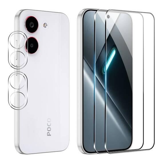 FDHYFGDY Schutzfolie für Xiaomi Poco X8 Pro für Panzerglas, 2+2 Stück Kameraschutz und Glasschutzfolie,9H Härte, Anti-Bläschen HD Displayschutz für Poco X8 Pro