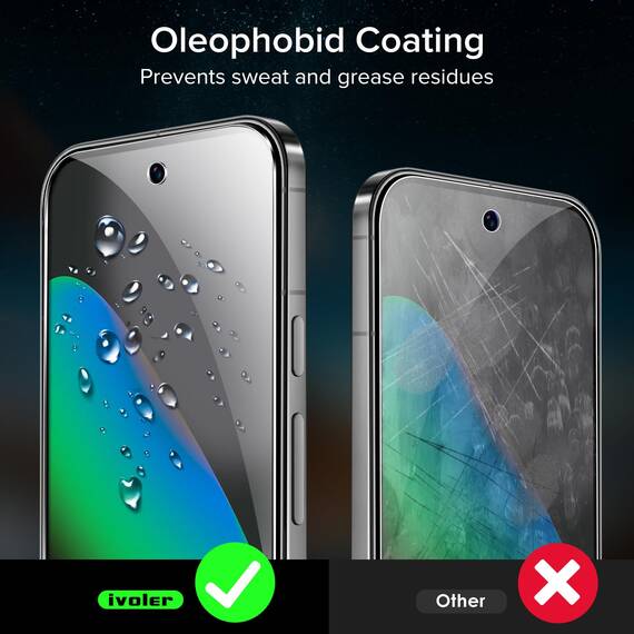 ivoler 3 Stück Schutzfolie für Google Pixel 10 / Pixel 10 Pro/Pixel 9 / Pixel 9 Pro, Panzer Schutz Glas Folie Displayschutz mit Einfaches Installationswerkzeug, 9H Härte, HD Klar, Anti-Kratz