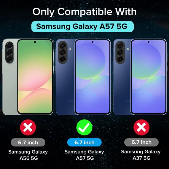 ivoler 3 Stück Schutzfolie für Samsung Galaxy A57 5G, Schutz mit Einfaches Installationswerkzeug, 9H Härte, HD Klar, Anti-Kratz, Anti-Bläschen, Anti-Stoßfest