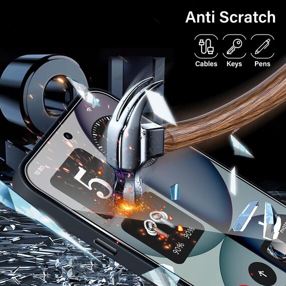 Yenwen für Panzerglas für Nothing Phone 4a Schutzfolie, 2 Stück Displayschutz mit 2 Stück Kameraschutz Glas, 9H Härte Schutzglas Handy Folie HD Klar Panzer Schutz Glas