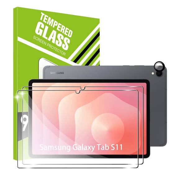FDHYFGDY Schutzfolie für Samsung Galaxy Tab S11 11" für Panzerglas,2+1 Stück Kameraschutz und Glasschutzfolie,9H Härte, Anti-Bläschen HD Displayschutz für Galaxy Tab S11