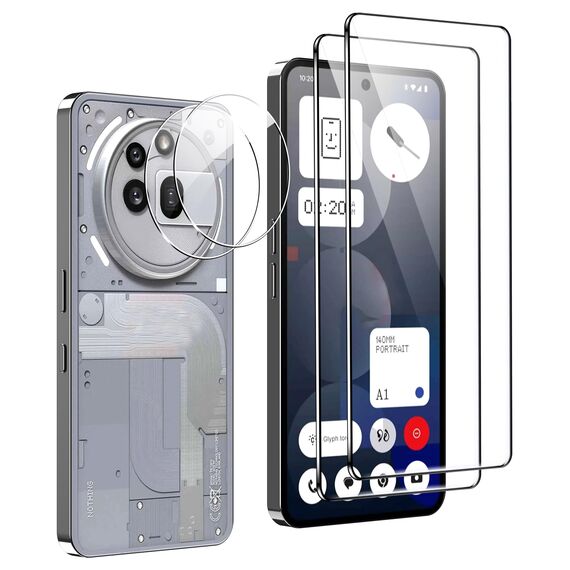 FDHYFGDY 2+2 Stück Schutzfolie für Nothing Phone 3a Pro Panzerglas, Kameraschutz und Glasschutzfolie, 9H Härte, Anti-Bläschen HD Displayschutz