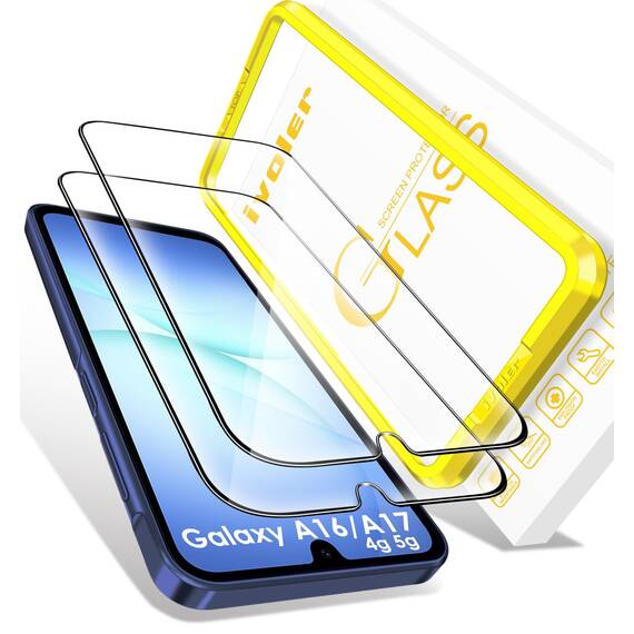ivoler Panzer Schutz Glas für Samsung Galaxy A17 4G / 5G / A16 4G / 5G Schutzfolie, 9H Härte Schutzglas, HD Klar Schutzfolie, Anti-Kratz, Anti-Bläschen, 2 Stück
