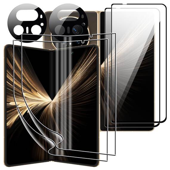 FDHYFGDY Schutzfolie für Honor Magic V5 für Panzerglas,[2+2+2] Stück Innere TPU folie+ Externe Schutzfolie+ Kameraschutz Folie, HD Klar, Anti-Kratzen Displayschutzfolie