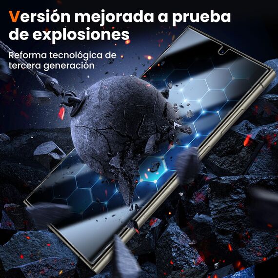 UniqueMe für Samsung Galaxy S24 Ultra für Panzerglas - [Full Screen Displayschutz] Schutzfolie für Samsung Galaxy S24 Ultra Schutzglas,Auto Installation,2 Stück