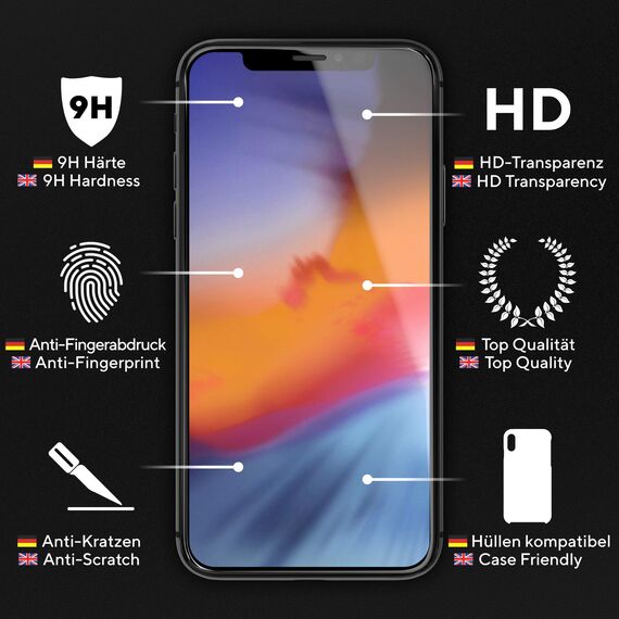 UTECTION 2X Full Screen Schutzglas für iPhone 11 & iPhone XR | Perfekte Passform vom Deutschen Anbieter | Kinderleichte Anbringung > Keine Blasenbildung, ultimative Glashärte