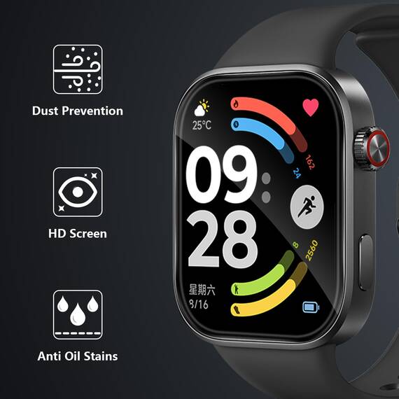 Yenwen Schutzfolie Kompatibel mit Xiaomi Redmi Watch 6, 4 Stück Blasenfreie Displayschutz, Anti-Kratzer Premium Qualität Displayschutzfolie, Klar HD Weich TPU Folie