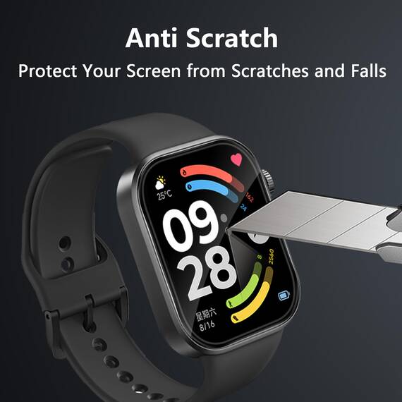 Yenwen Schutzfolie Kompatibel mit Xiaomi Redmi Watch 6, 4 Stück Blasenfreie Displayschutz, Anti-Kratzer Premium Qualität Displayschutzfolie, Klar HD Weich TPU Folie