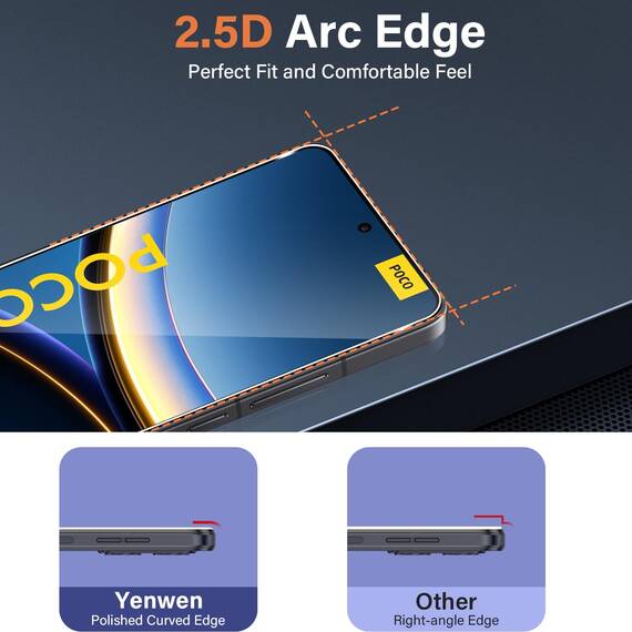 Yenwen Schutzfolie für Xiaomi POCO F7 Pro/Ultra 5G für Panzerglas, 3 Stück Displayschutz mit 3 Stück Kameraschutz für Mi POCO F 7 Pro/Ultra, 9H Härte Schutzglas Handy Folie Panzer Schutz Glas