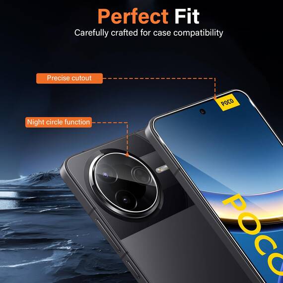 Yenwen Schutzfolie für Xiaomi POCO F7 Pro/Ultra 5G für Panzerglas, 3 Stück Displayschutz mit 3 Stück Kameraschutz für Mi POCO F 7 Pro/Ultra, 9H Härte Schutzglas Handy Folie Panzer Schutz Glas