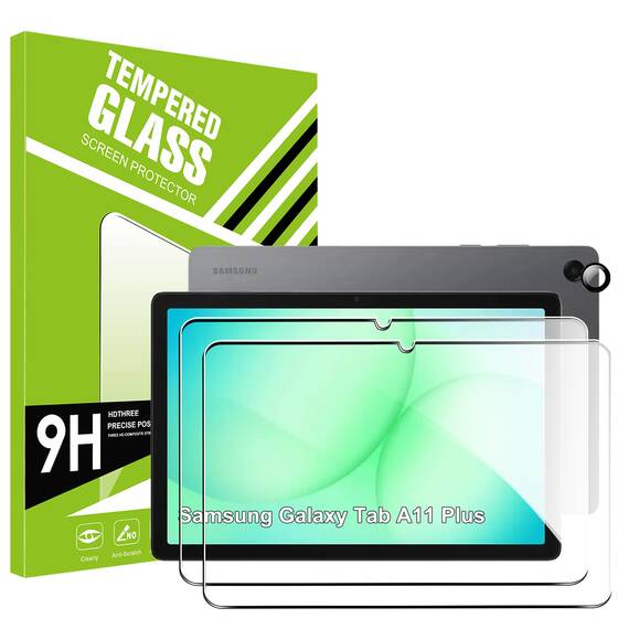 FDHYFGDY 2 Stück Schutzfolie für Samsung Galaxy Tab A11+/A11 Plus/A9+/A9 Plus für Panzerglas, Mit 1 Linsenfilm, 9H Härte, Anti-Bläschen HD Displayschutz
