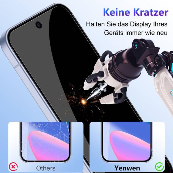 Yenwen Sichtschutzfolie für Google Pixel 10 für Panzerglas, 2 Stück Sichtschutz und 2 Stück Kameraschutz, 9H Härte Privacy Schutzfolie Folie Anti Spy Blickschutzfolie
