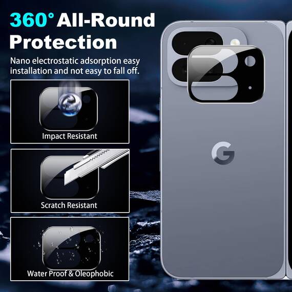 FDHYFGDY Schutzfolie für Google Pixel 10 Pro Fold für Panzerglas,[2+2] Stück Externe Schutzfolie+ Kameraschutz Folie, HD Klar, Anti-Kratzen Displayschutz