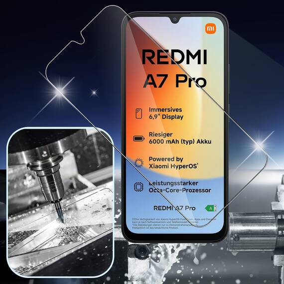 Yenwen für Panzerglas für Xiaomi Redmi A7 Pro 4G Schutzfolie, 2 Stück Displayschutz mit 2 Stück Kameraschutz Glas, 9H Härte Schutzglas Handy Folie HD Klar Panzer Schutz Glas