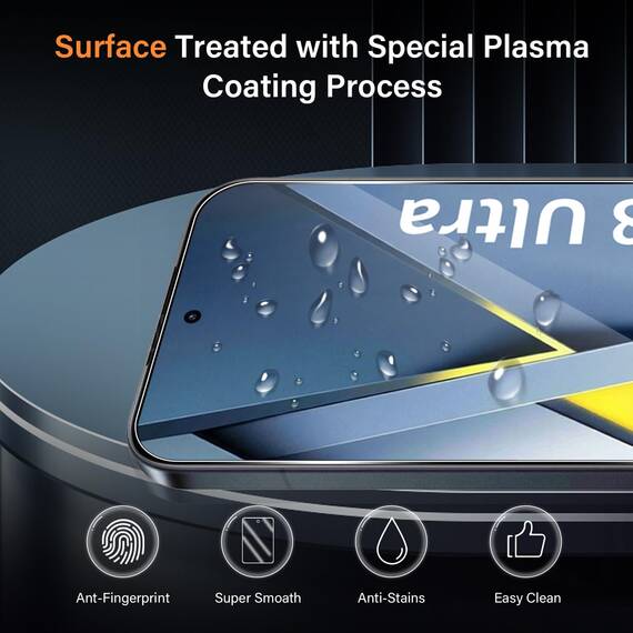 Yenwen für Panzerglas für Xiaomi POCO F8 Ultra 5G Schutzfolie, 2 Stück Displayschutz mit 2 Stück Kameraschutz Glas, 9H Härte Schutzglas Handy Folie HD Klar Panzer Schutz Glas