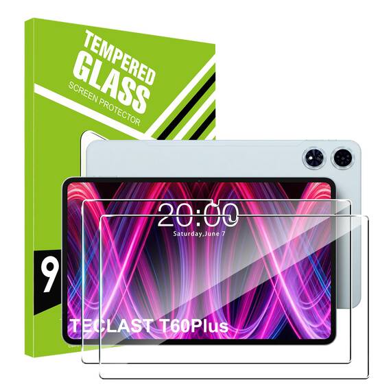 FDHYFGDY 2 Stück Schutzfolie für TECLAST T60 Plus/ODEA A12 Tablet 12 Zoll Panzerglas, Kratzfest, blasenfrei, Härtegrad 9H, HD Displayschutzfolie Screen Protector