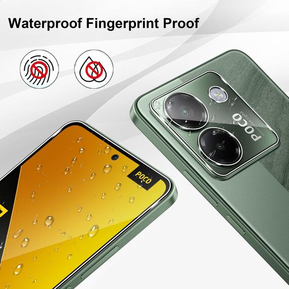 Yenwen für Panzerglas für Xiaomi POCO M7 Pro 5G Schutzfolie, 3 Stück Displayschutz mit 2 Stück Kameraschutz Glas, 9H Härte Schutzglas Handy Folie HD Klar Panzer Schutz Glas
