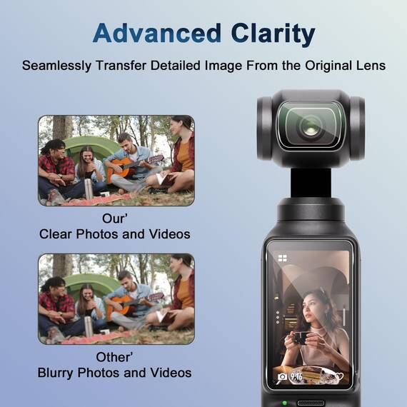 Yenwen für Panzerglas für DJI Osmo Pocket 4 Schutzfolie, 3 Stück Displayschutz mit 3 Stück Kameraschutz Glas, 9H Härte Schutzglas Handy Folie HD Klar Panzer Schutz Glas