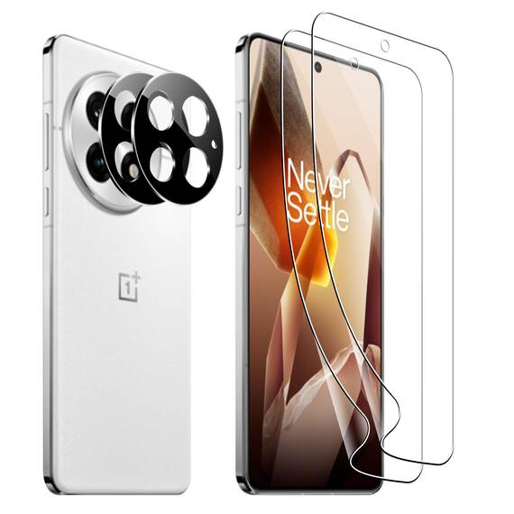 FDHYFGDY Displayschutz Schutzfolie für OnePlus 13 [Nicht Glas],2+2 Stück Kamera-Schutzfolie aus Glas und weiche TPU Displayschutzfolie, HD Klar, Anti-Kratzen Displayschutzfolie für OnePlus 13