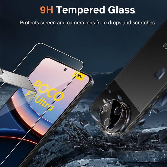 Yenwen Schutzfolie für Xiaomi POCO F7 Ultra 5G für Panzerglas, 3 Stück Displayschutz mit 3 Stück Kameraschutz für Mi POCO F 7 Ultra, 9H Härte Schutzglas Handy Folie HD Klar Panzer Schutz Glas