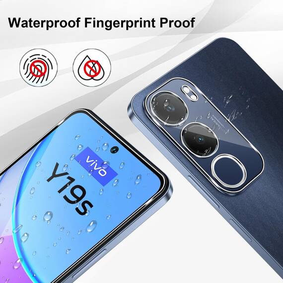 Yenwen Schutzfolie für VIVO Y19S für Panzerglas, 2 Stück Displayschutz mit 2 Stück Kameraschutz für VIVO Y19 S, 9H Härte Schutzglas Handy Folie HD Klar Panzer Schutz Glas