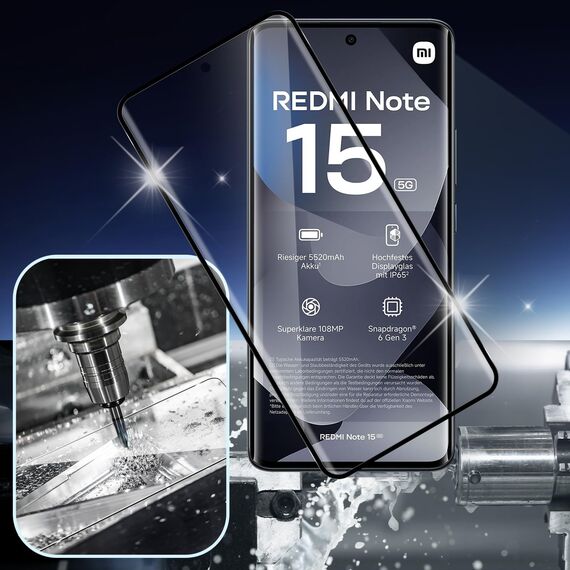Yenwen für Panzerglas für Xiaomi Redmi Note 15 5G / POCO M8 5G Schutzfolie, 2 Stück Displayschutz mit 2 Stück Kameraschutz Glas, 9H Härte Schutzglas Handy Folie HD Klar Panzer Schutz Glas