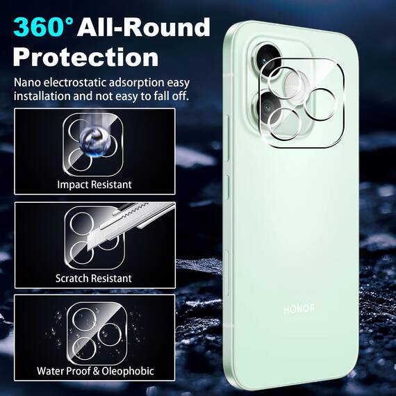 FDHYFGDY Schutzfolie für Honor 600 Lite für Panzerglas, 2+2 Stück Kameraschutz und Glasschutzfolie,9H Härte, Anti-Bläschen HD Displayschutz für Honor 600 Lite