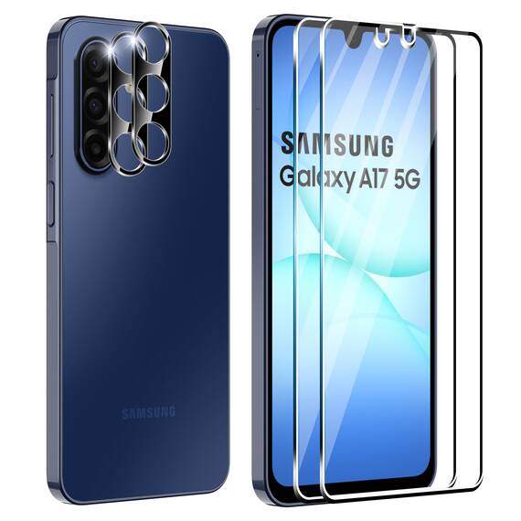 FDHYFGDY 2+2 Stück Schutzfolie für Samsung Galaxy A17 (5G/4G) / Galaxy A26 5G Panzerglas, Kameraschutz und Glasschutzfolie, 9H Härte, Anti-Bläschen HD Displayschutz