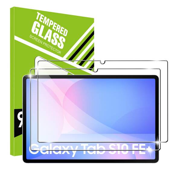 FDHYFGDY 2 Stück Schutzfolie für Samsumg Galaxy Tab S10 FE Plus/S10 FE+ Panzerglas, Kratzfest, blasenfrei, Härtegrad 9H, HD Displayschutzfolie Screen Protector