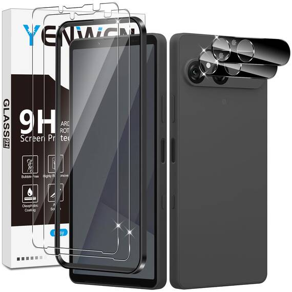 Yenwen Schutzfolie für Sony Xperia 10 VII für Panzerglas, 2 Stück Displayschutz mit 2 Stück Kameraschutz, 9H Härte Schutzglas Handy Folie HD Klar Panzer Schutz Glas