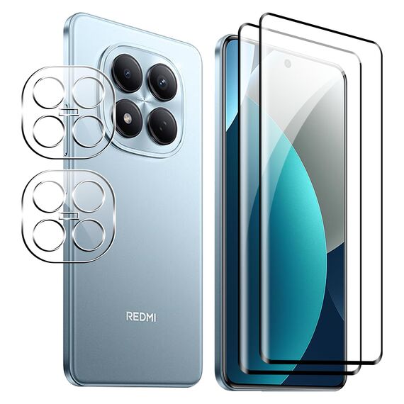 FDHYFGDY Schutzfolie für Xiaomi Redmi Note 15 Pro 4G für Panzerglas, 2+2 Stück Kameraschutz und Glasschutzfolie,9H Härte, Anti-Bläschen HD Displayschutz für Redmi Note 15 Pro 4G