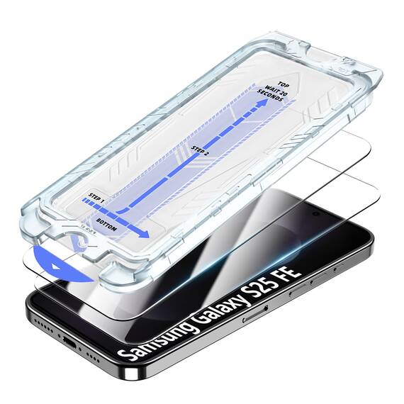 FDHYFGDY 2 Stück Schutzfolie für Samsumg Galaxy S25 FE für Panzerglas, [Auto-Installation],9H Härte, HD, kratzfest,Keine Blasen, Automatische Staubentfernung