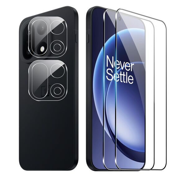 FDHYFGDY Schutzfolie für OnePlus 15 für Panzerglas, 2+2 Stück Kameraschutz und Glasschutzfolie,9H Härte, Anti-Bläschen HD Displayschutz für OnePlus 15