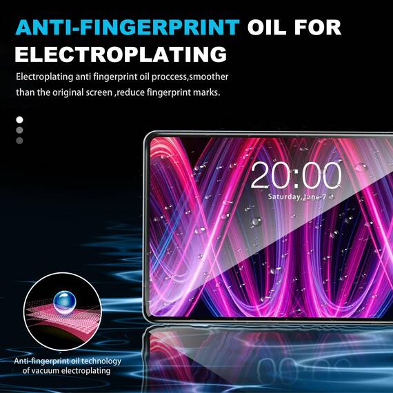 FDHYFGDY 2 Stück Schutzfolie für TECLAST T60 Plus/ODEA A12 Tablet 12 Zoll Panzerglas, Kratzfest, blasenfrei, Härtegrad 9H, HD Displayschutzfolie Screen Protector