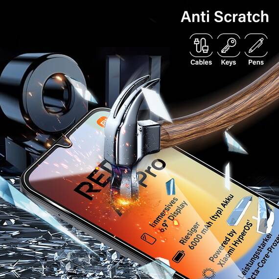 Yenwen für Panzerglas für Xiaomi Redmi A7 Pro 4G Schutzfolie, 2 Stück Displayschutz mit 2 Stück Kameraschutz Glas, 9H Härte Schutzglas Handy Folie HD Klar Panzer Schutz Glas